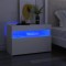 vidaXL Noptiere cu lumini LED, 2 buc., alb, 60x35x40 cm, PAL