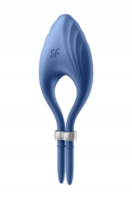 Inel de Penis Duelist 12 Moduri Vibratii, Silicon, USB, Albastru foto