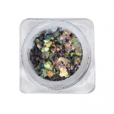 Decoratiuni pentru unghii - hexagon - negru, INGINAILS