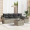 vidaXL Set de canapele pentru grădină 6 pcs Gri deschis Rattan poli 3345672