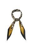 Șal ușor de g&acirc;t cu imprimeu leopard retro și diamante, modă &ndash; galben, o singură mărime