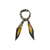 Șal ușor de g&acirc;t cu imprimeu leopard retro și diamante, modă &ndash; galben, o singură mărime