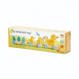 Cumpara ieftin Trenuletul tractabil din lemn cu ratuste, Tender Leaf Toys, 9 piese