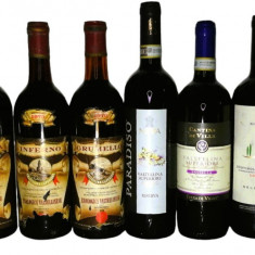 LOT 13 - 6 STICLE DE VIN ROȘU DOC VALTELLINA RECOLTARE 1969/70/70/09/09/12