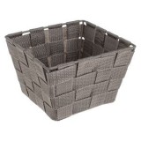 Cos de depozitare impletit metalic, Taupe, 15x15x10cm, CMCLASS