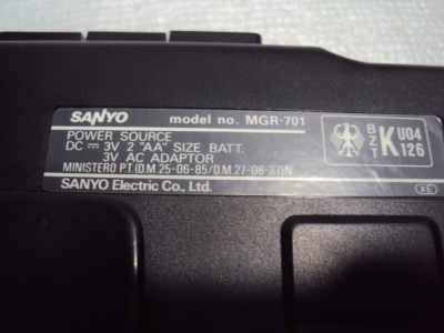 walkman SANYO MGR-701,functional foto