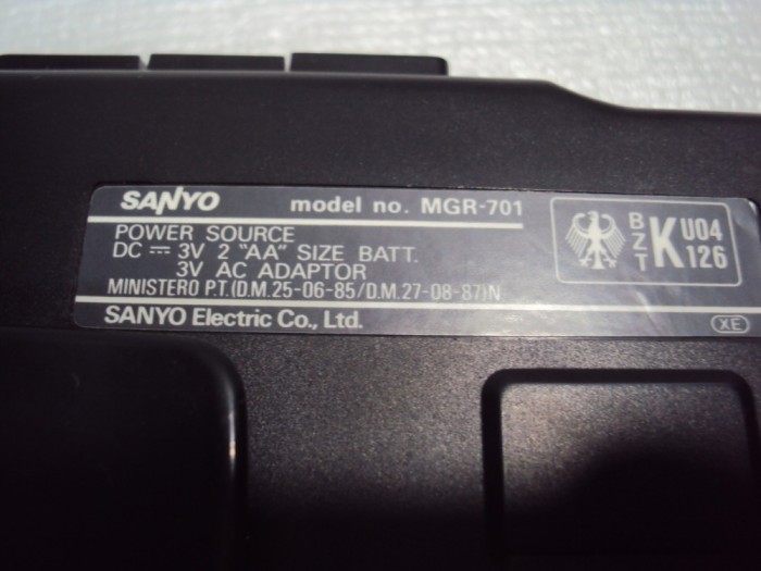 walkman SANYO MGR-701,functional