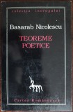 BASARAB NICOLESCU - TEOREME POETICE (prima editie in limba romana, 1996) [DEDICATIE / AUTOGRAF]