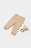 Cumpara ieftin Pantaloni lungi, Two thread, 100%bumbac organic - Stone, BabyCosy (Marime: 9-12 luni)