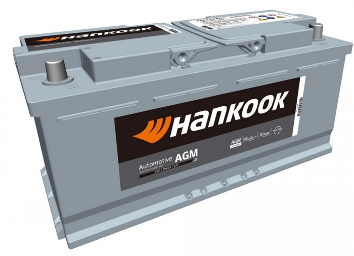Baterie Hankook 12V 105AH/950A Start &amp; Stop AGM (R+ Standard) 393x174x190 B13 (AGM/Start)