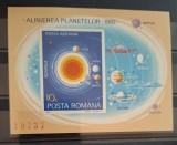 Romania MNH 1981 - Alinierea Planetelor - colita nedantelata - LP 1035 - mici probleme calitate
