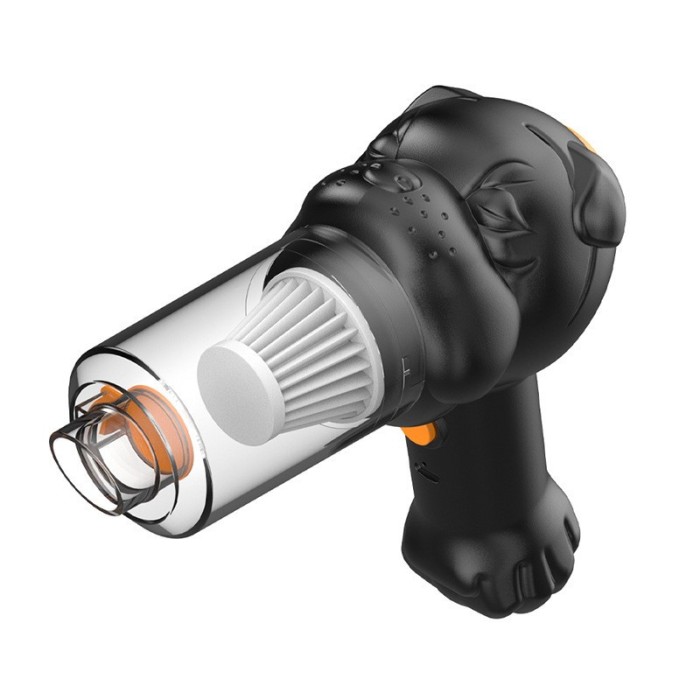 Aspirator auto 4 in 1 portabil fara fir, flippy, 120w, autonomie 1-3 h, 2 viteze, aspirare umeda/uscata, functia de sulfare/umflare, negru