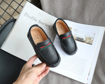 Pantofi eleganti negri tip mocasini pentru baietei (Marime Disponibila: Marimea foto