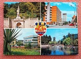 Ramnicu Valcea - 1. Statuia Independentei 2. Hotel Alutus 3. Magazinul Cozia 4. Parcul - Circulata, 1975