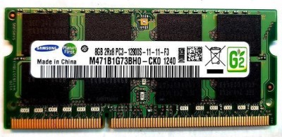 Memorie RAM laptop Samsung, 8GB DDR3 PC3 1333Mhz 1.5V M471B1G73CB0 foto