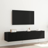 VidaXL Dulap TV de perete Stejar negru 80 x 35 x 31 cm Lemn compozit