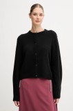 OUI cardigan de l&acirc;nă culoarea negru, 94462