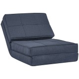 HOMCOM Pat pătrat cu spătar reglabil &icirc;n 5 trepte și design pliabil | Aosom Romania