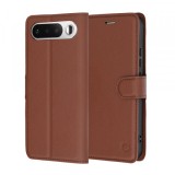 Husa pentru Realme 16, Techsuit, Leather Folio, Maro