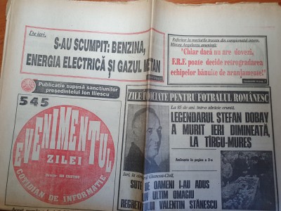 evenimentul zilei 8 aprilie 1994-legendarul stefan dobay s-a stins din viata foto
