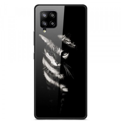 Husa telefon Samsung Galaxy A42 5G cu spate din sticla Neagra foto