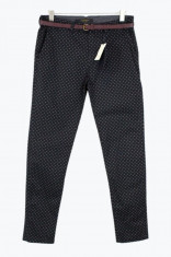 Pantaloni casual barbati cu imprimeu negru W31 L32, Talie 91 cm, lungimea exterioara a cracului 110 cm, Negru, W31-L32 US foto
