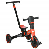 Cumpara ieftin HOMCOM Tricicleta 4 in 1 pentru copii, tricicleta pentru copii cu maner de impingere reglabil, suport pentru picioare | AOSOM RO