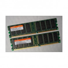 Memorie RAM 1GB Kit 2*512MB Hynix HYMD264646B8J-D43 AA-A Non-ECC PC3200 400MHz DDR1 Desktop foto