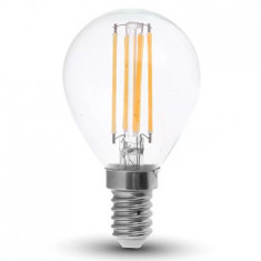 Bec E14 P45 cu filament led 6W 6400K