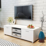 Comoda TV, alb extralucios, 140 x 40,5 x 35 cm GartenMobel Dekor, vidaXL