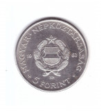 Moneda Ungaria 5 forint / forinti 1967, stare buna, curata, Europa, Cupru-Nichel