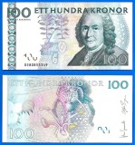 SUEDIA █ bancnota █ 100 Kronor █ 2010 █ P-65c █ UNC █ necirculata