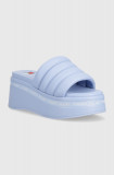 Cumpara ieftin Tommy Jeans papuci TJW WEDGE SANDAL femei, toc pana, EN0EN02455