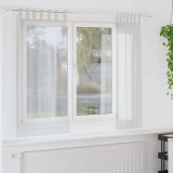 Perdele cu perdele 2 pcs Gri deschis 140 x 175 cm Poliester