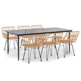 Cumpara ieftin Set mobilier de gradina, 7 piese, poliratan