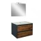Mobilier complet de baie Porto Prime 80 &icirc;n culoarea stejarului rustic antracit