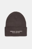 Armani Exchange căciulă culoarea maro, XM001637 AF16950
