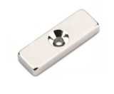 Magnet neodim bloc 30mm x 10mm x 5mm, cu orificiu