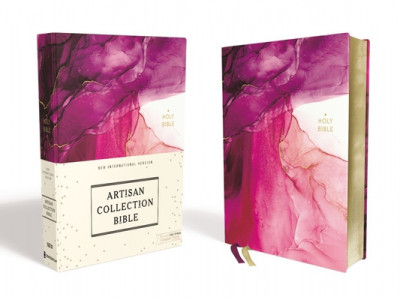 Niv, Artisan Collection Bible, Cloth Over Board, Pink, Art Gilded Edges, Red Letter Edition, Comfort Print foto