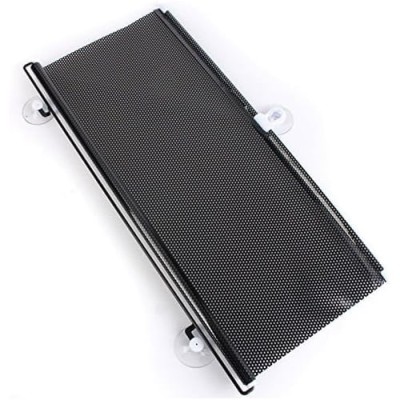 Parasolar Auto Retractabil Universal, Pliabil, pentru Parbriz sau Fereastra Laterala, Rulou cu Protectie UV, 45 x 125cm foto