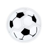 Farfurie silicon, fotbal, melii, black &amp; white
