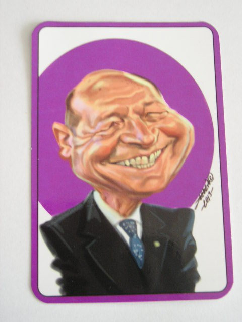 C91 3 - 2014 - Calendar de buzunar - caricaturi politicieni - Traian Basescu
