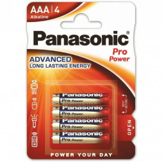 Baterie Panasonic Pro Power AAA R3 1,5V alcalina LR03PPG/4BP set 4 buc.