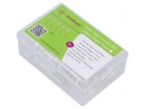 Set LED THT 5mm 50buc Alb Rece 30mA 15&deg; &icirc;n Cutie Plastic, Optosupply