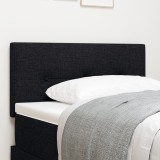 vidaXL Tăblie LED tapițată cu butoane, neagră, 80 cm, țesătură
