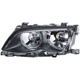 Far Bmw Seria 3 E46 Sedan/Combi 10.2001-06.2005 TYC fata dreapta, reflector negru, tip bec H7+H7
