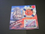 Coliță Filatelică Togo 2022 &ndash; &quot;Les grands voiliers&quot;, N.R.P. Sagres Portugal, Timbru 3300F Obliterat, Militar, Stampilat