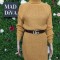 Pulover cu Guler Debora Mustar