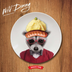 Farfurie - Wild Dining Raccoon | Just Mustard foto