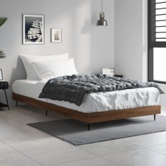 vidaXL Cadru pat fără saltea stejar maro, 90x200 cm, lemn prelucrat 832276